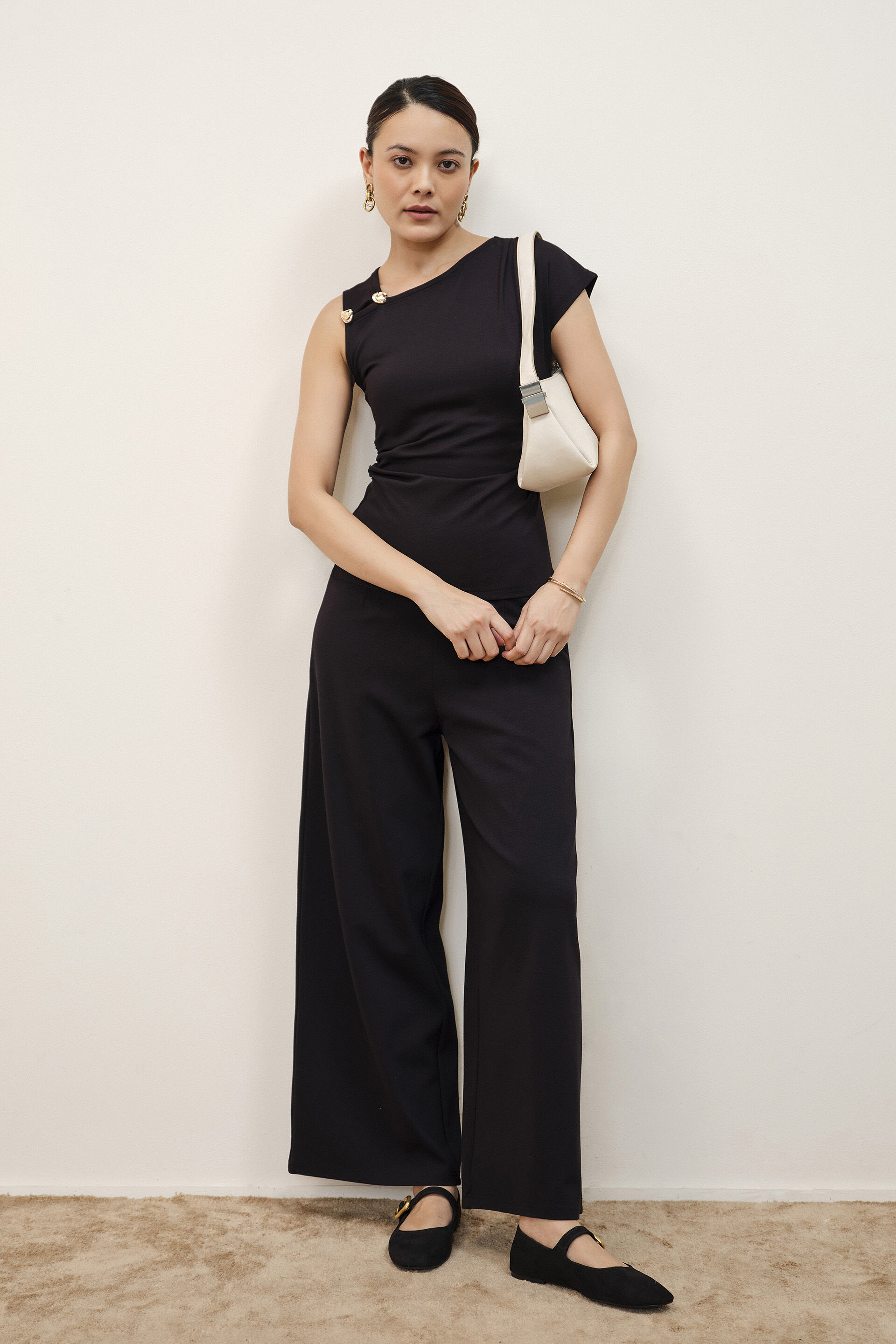 Beatrice Black Knitted Top, Black, image 5